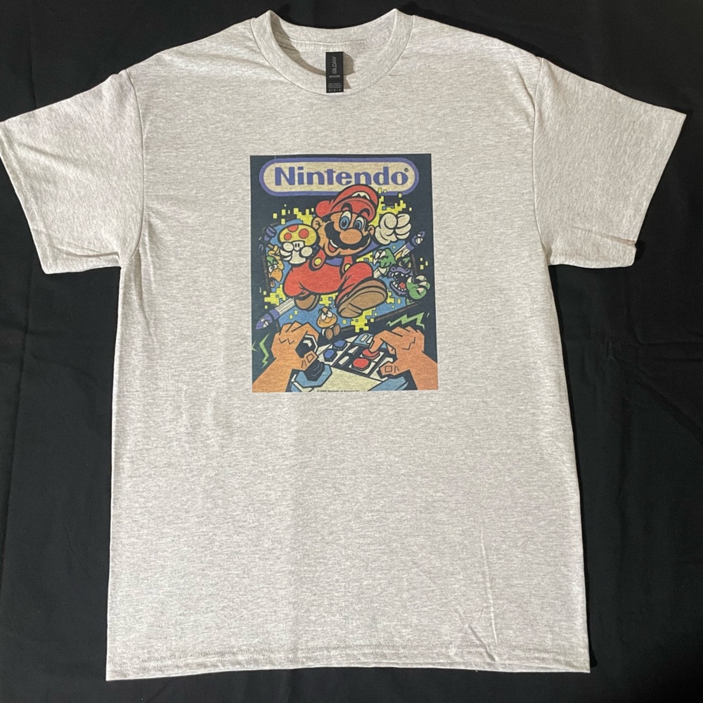 50/50 Cotton Poly Blend Nintendo Mario Graphic T-Shirt